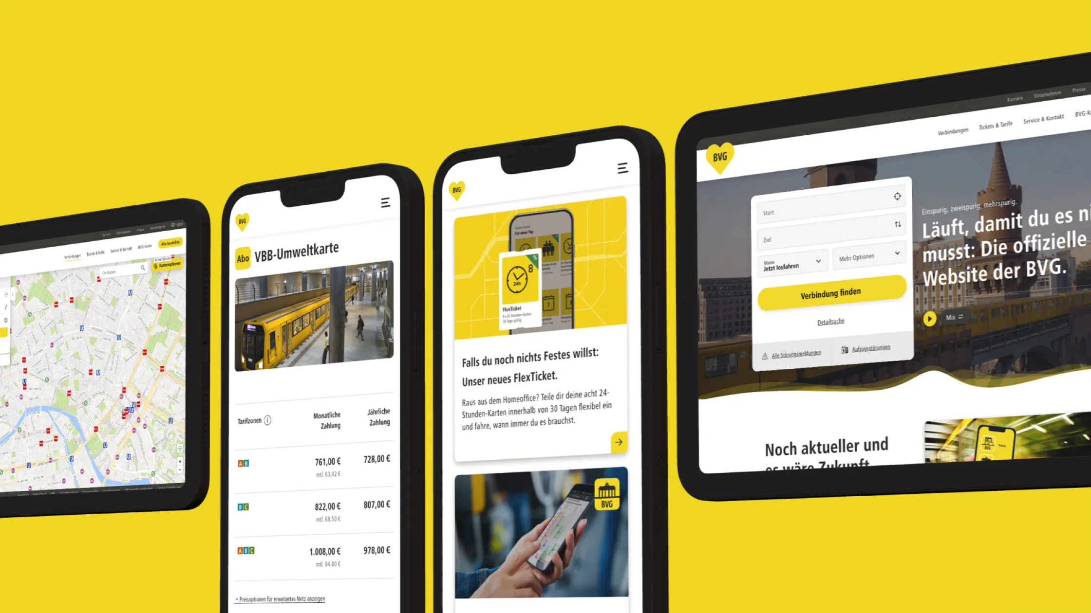 Mockup of the Website on different devices.