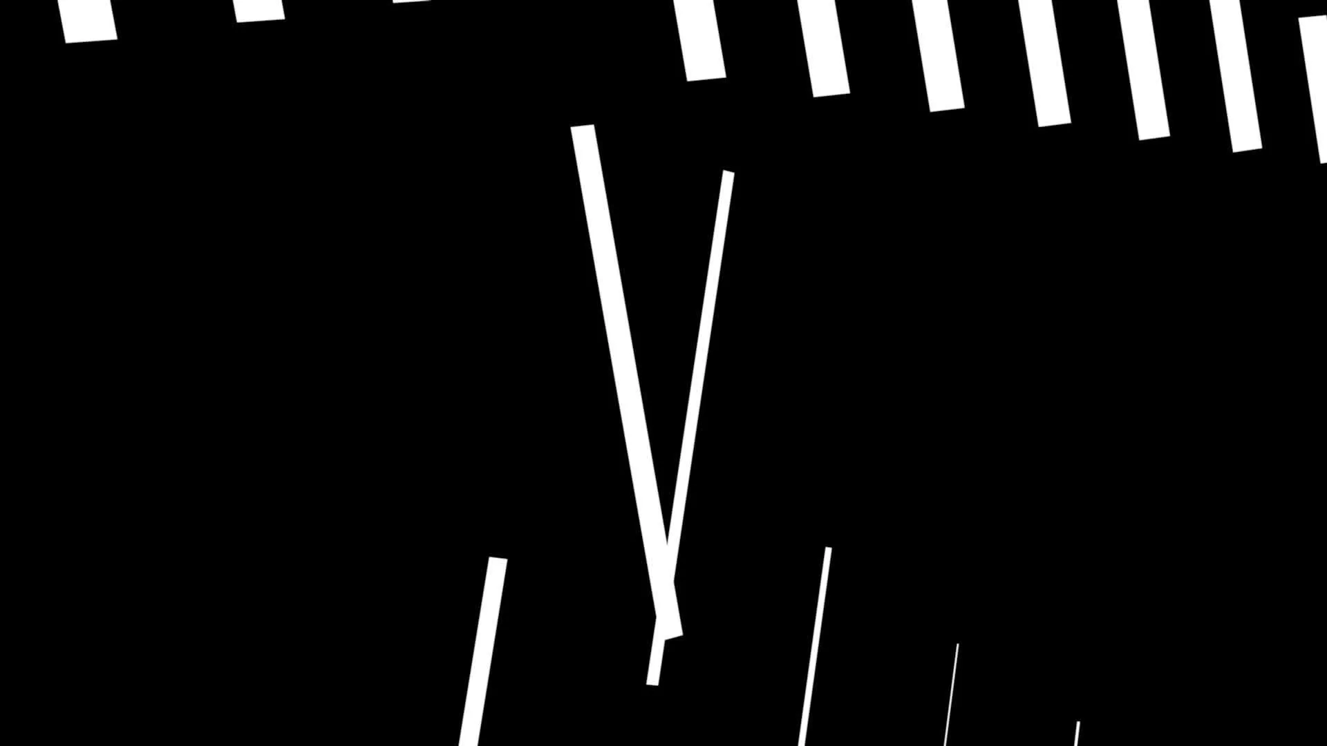 The letter V forms from white streaks.