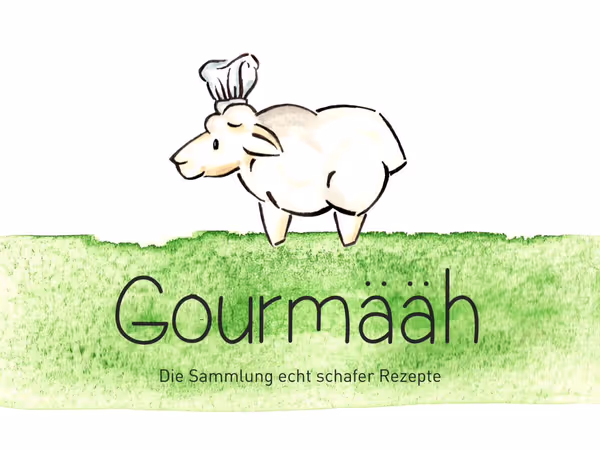 Start screen of the App, we are greeted by a cute illustrated sheep with Chef's hat.