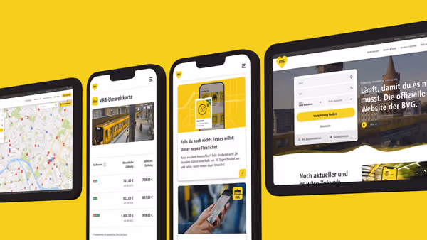 Mockup of the Website on different devices.